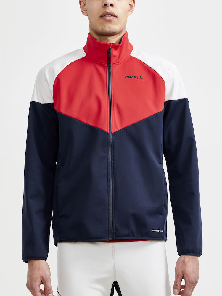Мужская лыжная куртка Craft Glide Block navy-red - 2