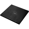 BelBagno TRAY-MR-UNO-A-90-35-NERO-NO Поддон из искусственного мрамора в комплекте с сифоном с чёрной матовой декоративной накладкой, чёрный