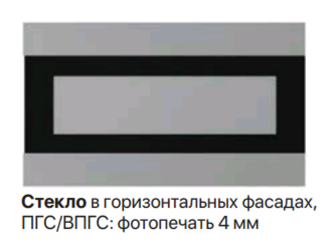 Кухня Виано шкаф верхний горизонтальный стекло высокий фотопечать 500