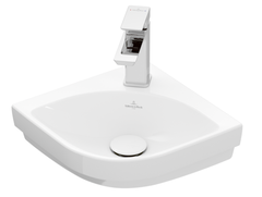 Villeroy&Boch Subway 3.0 43714601 Раковина подвесная угловая 32x32, отверстия для смесителя-1, перелив-отсутствует, материал-керамика, цвет: альпийский белый фото