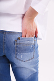 Джинсы для беременных (BOOT CUT) 08408 синий