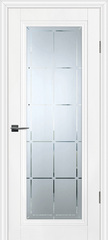 Дверь PSC-35 / Цвет Белый / Сатинат, гравированное / Двери PROFILO PORTE
