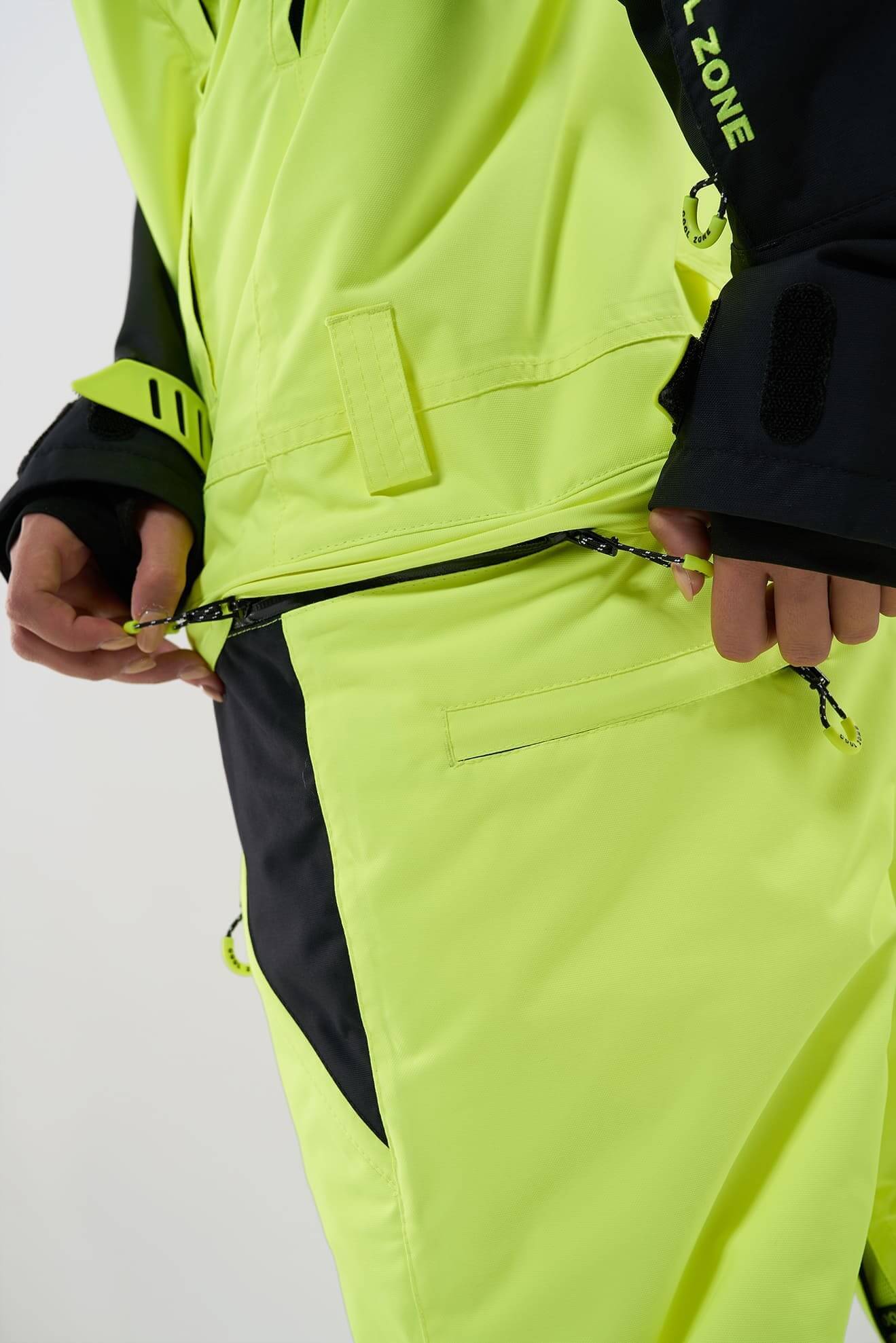 COOL ZONE Flex сноубордический комбинезон женский салат-черный - 5