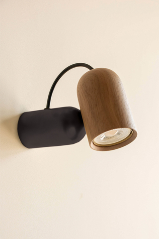 Фото: Настенный светильник Nomon ONFA WALL Black/Walnut - основной вид