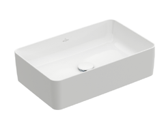 Villeroy&Boch Collaro 4A2056R1 Раковина на столешницу 56x36, отверстия для смесителя-отсутствуют, материал-керамика, вид грязеотталкивающего покрытия-CeramicPlus, цвет-альпийский белый фото
