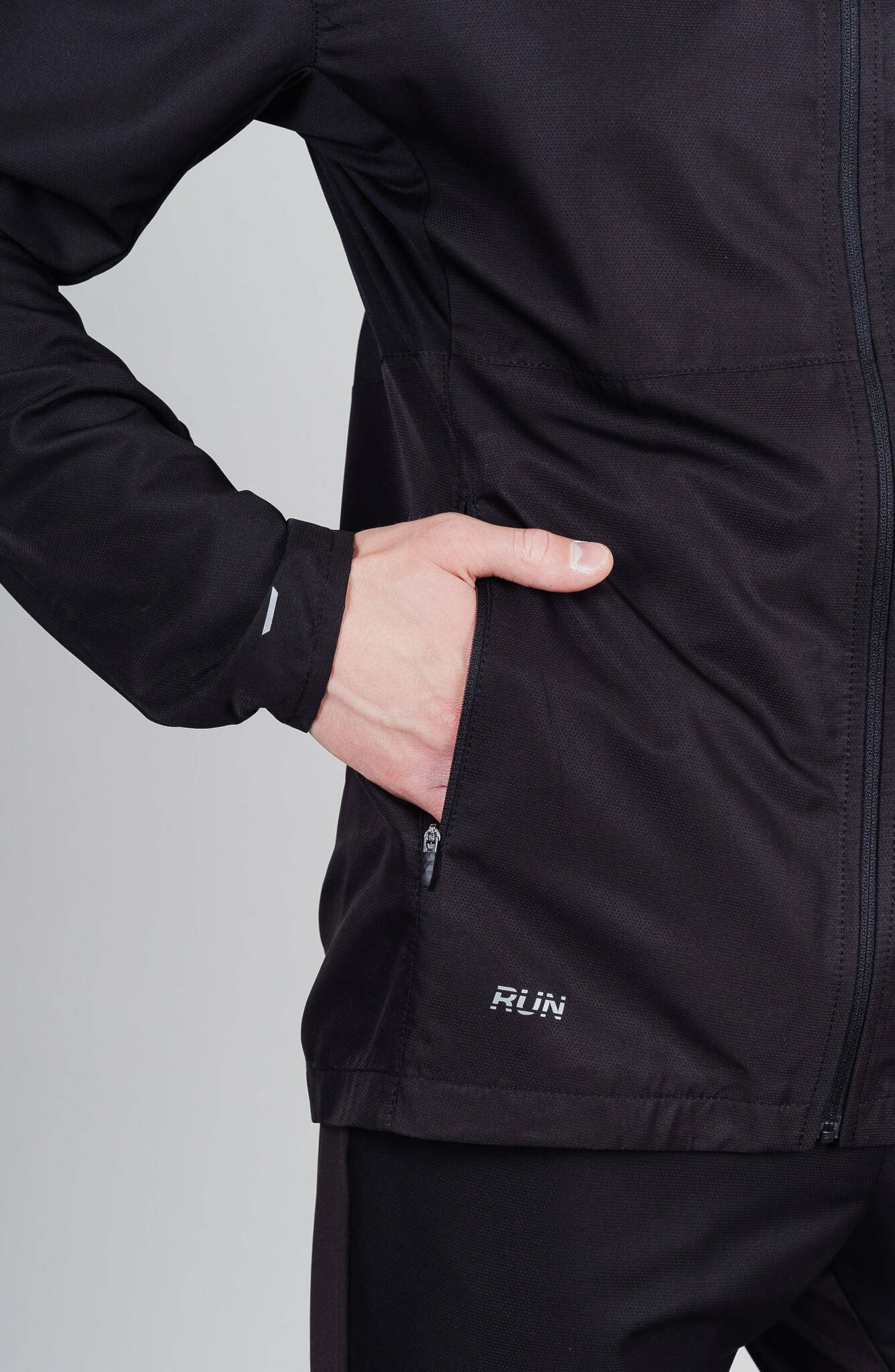 Мужская ветровка для бега Nordski Run total black - 4