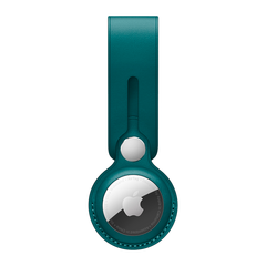 Кожаный брелок-подвеска Apple Leather Loop для AirTag, Forest Green (Зеленый лес)