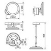 KLUDI VELA R 5899539W Зеркало косметическое подвесное с подсветкой 3х кратное увеличение