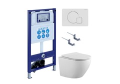 Aquatek SET Aquatek ЕВРОПА-066 4в1 SET Aquatek ЕВРОПА-066 4в1 (рама Aquatek INS-0000025 +крепление KKI-0000002 +кнопка KDI-0000066 +унитаз AQ1901-00 +тонкое сиденье sc) фото