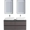 BelBagno KRAFT-1200-4C-SO-GSO База под раковину подвесная с фрезерованными ручк. по всей длине фасада с чет-мя выкатн. ящ., Темно-Серый Мат.,1200x455x500