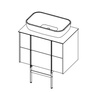 Allen Brau Reality 1.32004.PGM Тумба 71, platinum grey matt (274382)