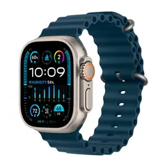 Умные часы Apple Watch Ultra 2 GPS + Cellular, 49mm, Titanium Blue Ocean Band (Синий)