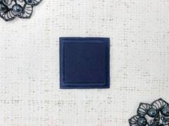 Термоаппликация квадрат, р. 4,2 см, тёмно-синий