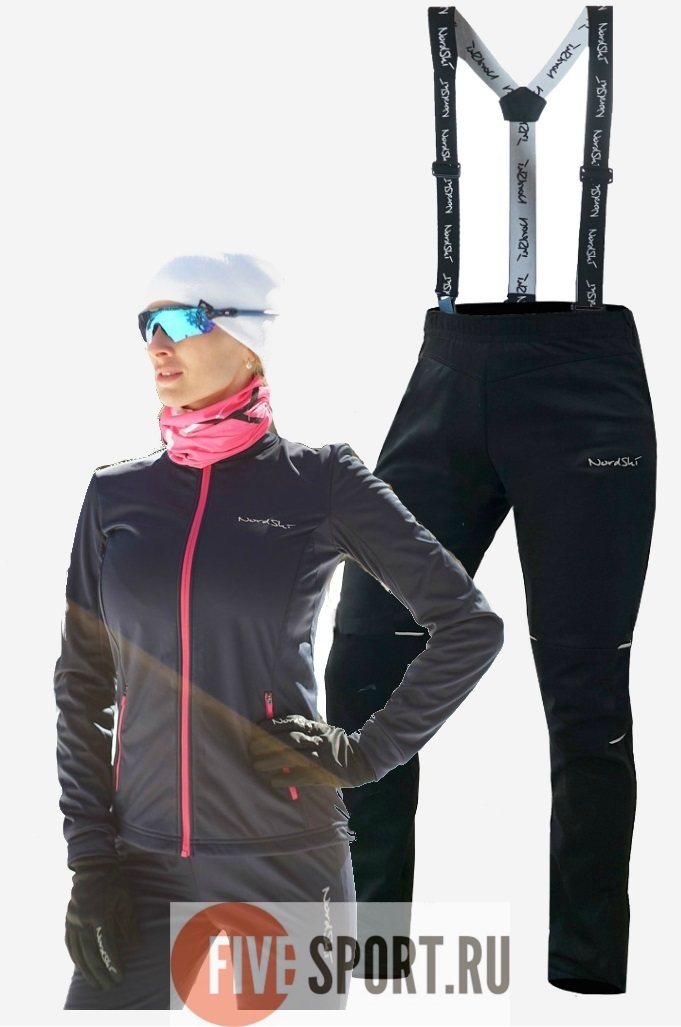 Nordski Motion Premium разминочный лыжный костюм женский BlueBerry-Pink