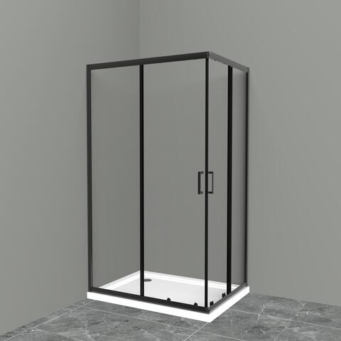 BelBagno Uno UNO-195-AH-2-120/90-C-NERO Душевой уголок прямоугольный, 120x90, цвет: чёрный