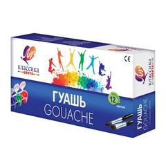 Гуашь Луч Классика 12 цветов (блок-тара по 20 мл)