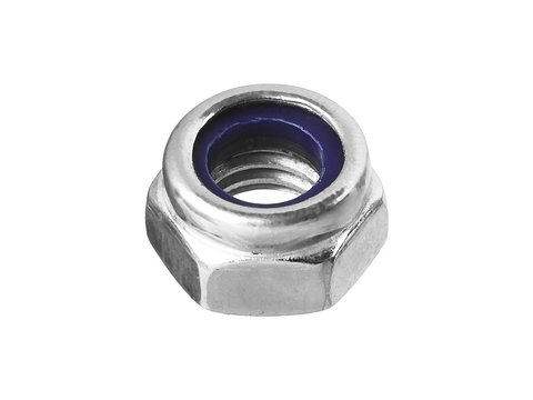 ЗУБР DIN 985, кл. пр. 6, M10, цинк, 4 шт, самостопорящаяся гайка с нейлоновым кольцом (303586-10)