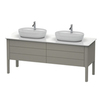 Duravit Luv LU9467B1717 Консоль из кварцевого камня с 2мя вырезами, 20x1788x595, цвет белый структурный