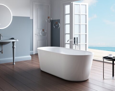 BelBagno BB305-1484 Отдельностоящая акриловая ванна, 148.5x79, цвет: белый