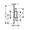 Hansgrohe DuoTurn S 75618700 Смеситель для ванны, однорычажный, для 1 потребителя, скрытого монтажа, мб