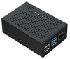 Корпус для Raspberry Pi 4 с вентилятором (LT-4B01 / алюминий / чёрный)