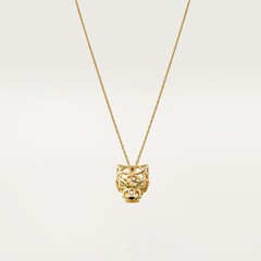 Колье с подвеской ПАНТЕРА PANTHERE крупная коллекция yellow/white VGOLD
