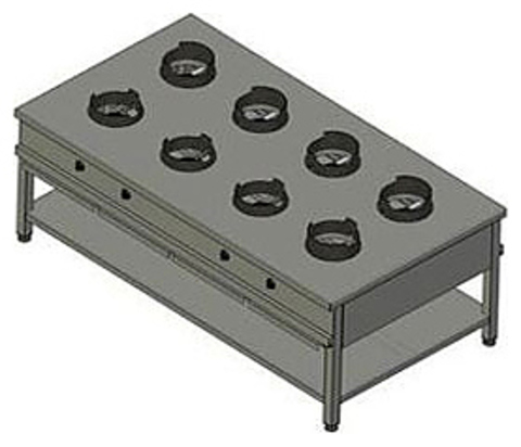 Плита газовая Вулкан KSW 08 8795 WOK