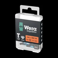 Бита ударная шестигранная 3x25 мм 840/1 IMP DC Hex-Plus SW DIY-Box 10шт WERA 05057603001