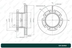 Диск тормозной вентилируемый G-brake  GR-32454