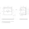 BelBagno MARINO-CER-MINI-600-2C-SO-NL-P База под раковину подвесная с двумя выкатными ящиками, Nero Lucido, 596x390x500
