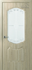 Дверь Перфекта / Цвет Дуб дорато / Мателюкс белый витраж / Двери Belwooddoors