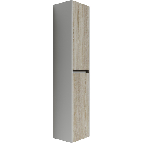 Sancos Smart PSM35E Шкаф-пенал подвесной, 35x30x160, цвет: дуб бардолино, белый глянец