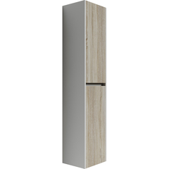 Sancos Smart PSM35E Шкаф-пенал подвесной, 35x30x160, цвет: дуб бардолино, белый глянец фото