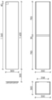 Sancos Smart PSM35E Шкаф-пенал подвесной, 35x30x160, цвет: дуб бардолино, белый глянец