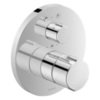Duravit C.1 C15200014010 Смеситель термостатический для ванны скрытого монтажа (наружная часть круг) с запорным переключателем, цвет: хром