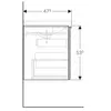Geberit Acanto 500.609.01.2 Тумба под раковину, 59.5x53.5x47.5см, белый / ультраглянцевый лакированный, белый / глянцевое стекло