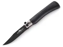 Нож складной Old Bear Total Black L, сталь 1.4060, PTFE, чёрный ламинат