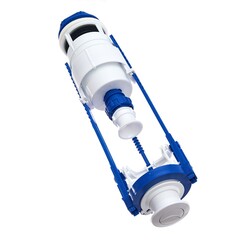 Арматура сантехническая 2-х уровневая, универсальный клапан, нижняя подводка, белая кнопка (РемоКолор) 61-0-026