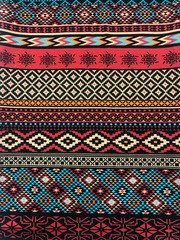 Футер 2-х нитка с лайкрой  Этнический узор 95/5 пл.240г/м ш180см компакт Пенье
