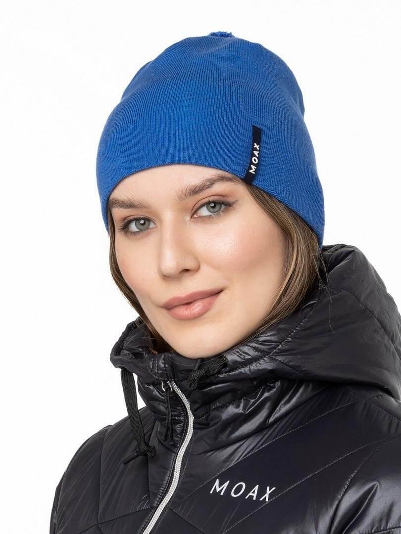 Лыжная шапка с шерстью Moax Tradition Sport королевский синий - 5