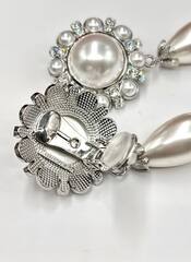20321- Серьги клипсы Alexandra Rich с кристаллами SWAROVSKI и жемчугом