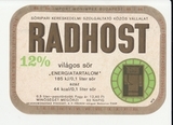 K15197 ЧССР Чехословакия Пивная этикетка Radhost K15197 ЧССР Чехословакия Пивная этикетка Radhost