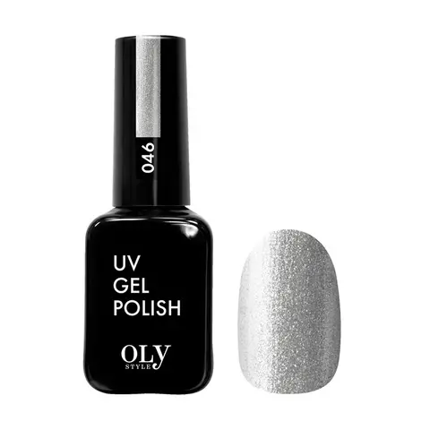 OLYSTYLE Гель-лак для ногтей тон 046 серебряный