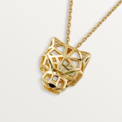 Колье с подвеской ПАНТЕРА PANTHERE крупная коллекция yellow/white VGOLD