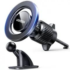 Автодержатель UGREEN LP986 (85397) Universal 2-in-1 Magsafe Car Phone на вентиляторную решетку, черный