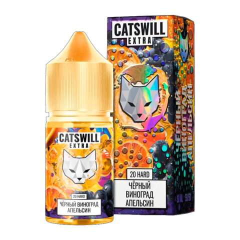 Жидкость CATSWILL EXTRA Salt 2% HARD 30 ml - Чёрный виноград Апельсин
