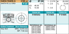 ПОРШЕНЬ STD SANTA FE CM 06-09 2,2 ДИЗ D4EB TEIKIN 87,0 2,5-2,0-3,0 (+ПАЛЕЦ)