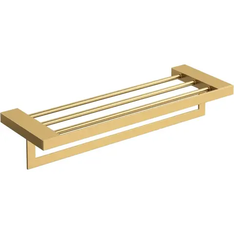 Boheme 10737-MG Полка для полотенец Qubic Matt Gold