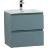 BelBagno KRAFT 39-500/390-2C-SO-AO База под раковину подвесная с фрезерованными ручками по всей длине фасада с 2 выкатн. ящ.,Голубой Мат.,500x395x500