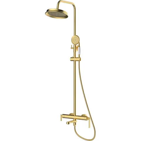 BelBagno BOHEME-VSCM-BORO Душевая стойка со смесителем и изливом, брашированное золото